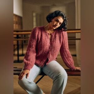 Sezane Amance Cardigan Rosewood Size S